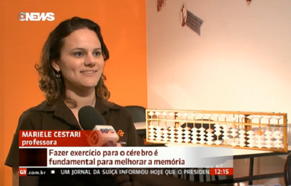 Professora do SUPERA dá entrevista sobre ginástica cerebral para a Globo News