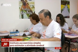 Reportagem da Globo News mostrou benefícios da ginástica cerebral para idosos